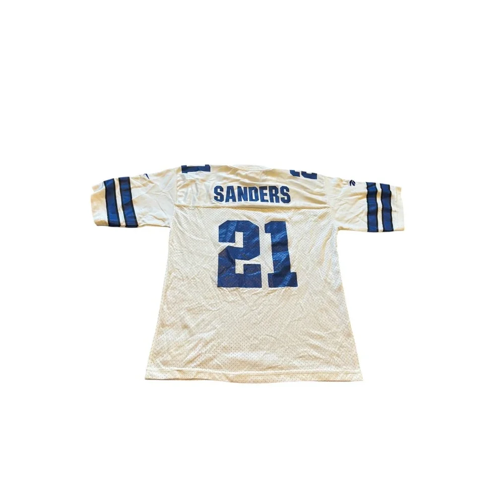 Mens Reebok Dallas Cowboys Deion Sanders 21‎ Football Jersey Size Small Vintage - Picture 7 of 12